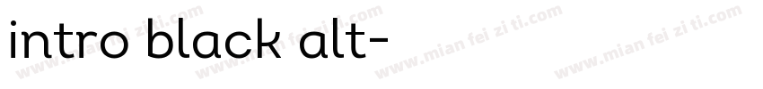intro black alt字体转换
